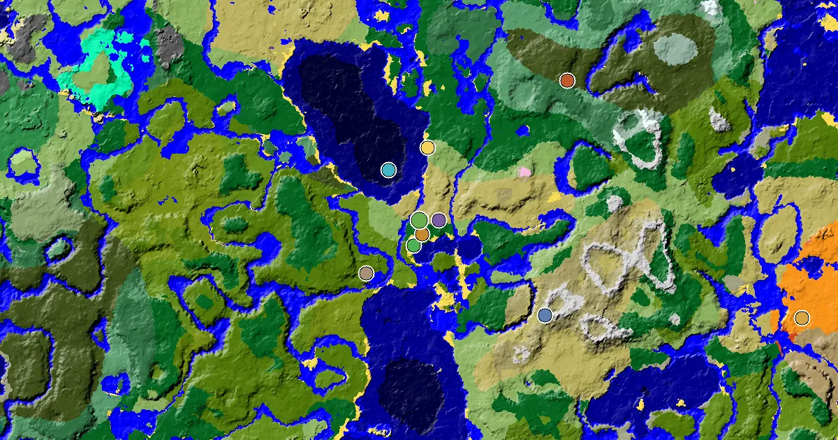 Savanna Seed With a Trial Chamber by Spawn — biome and structure map
