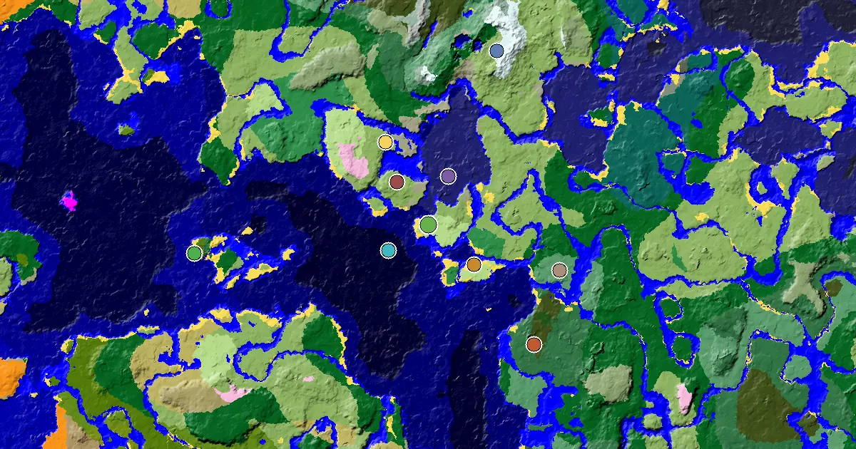 Sunflower Plains Spawn — a Mansion Within Reach — biome and structure map