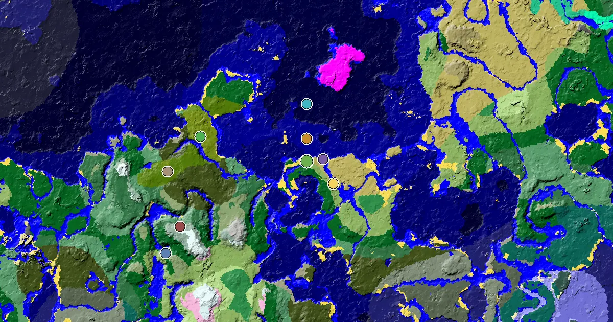 a Village Close to Spawn Near a Plains Spawn — biome and structure map