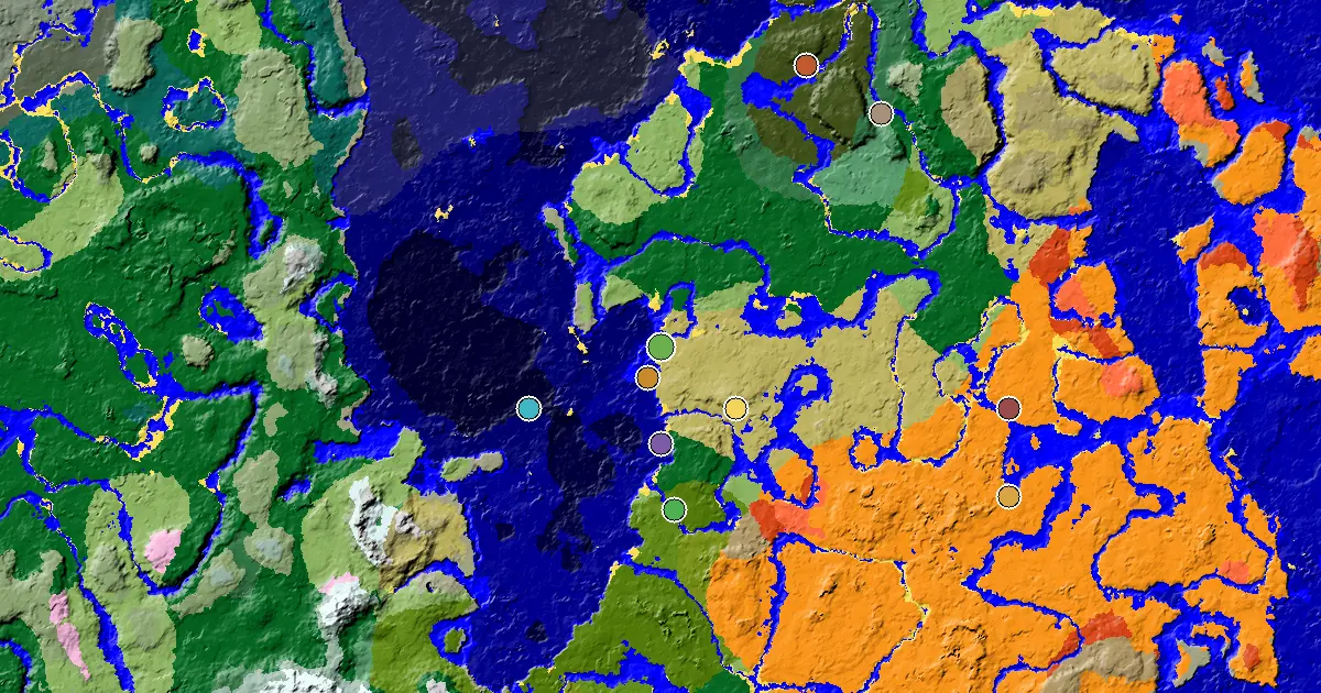a Trial Chamber by Spawn Near a Savanna Spawn — biome and structure map