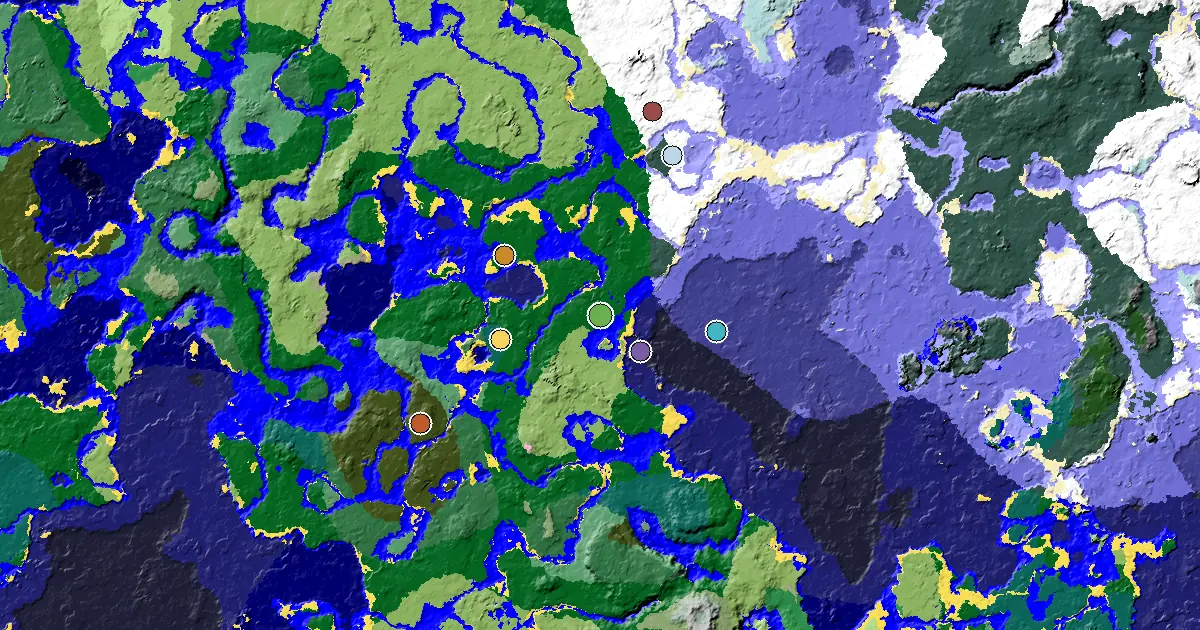 Forest Spawn — a Mansion Within Reach — biome and structure map
