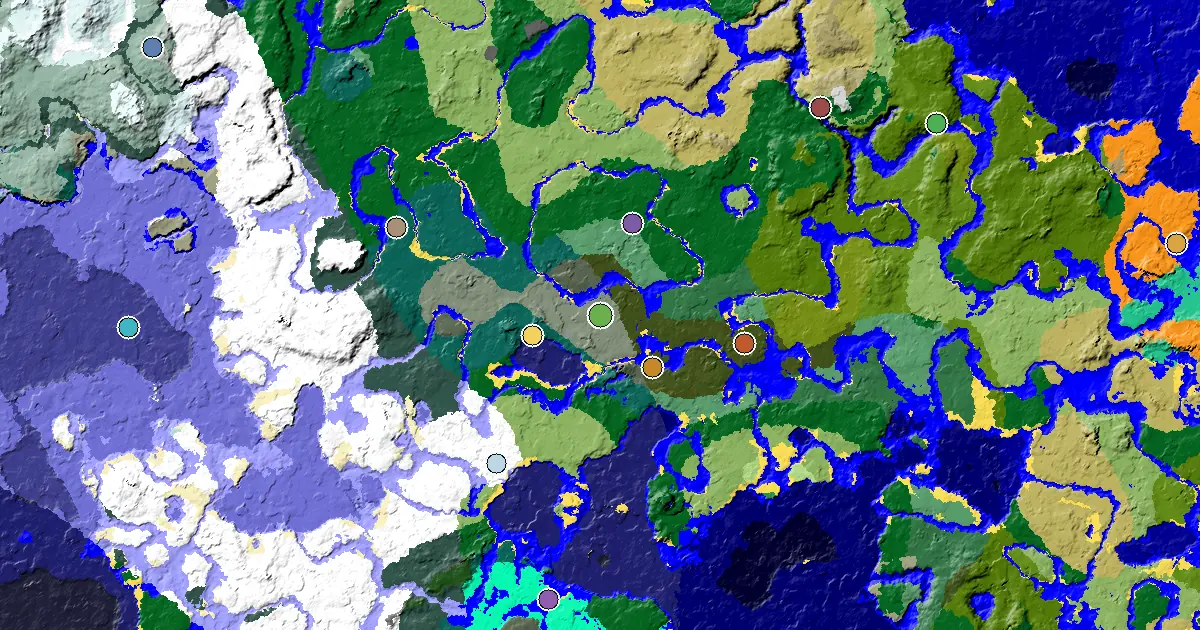 Old Growth Spruce Taiga Seed With a Mansion Within Reach — biome and structure map