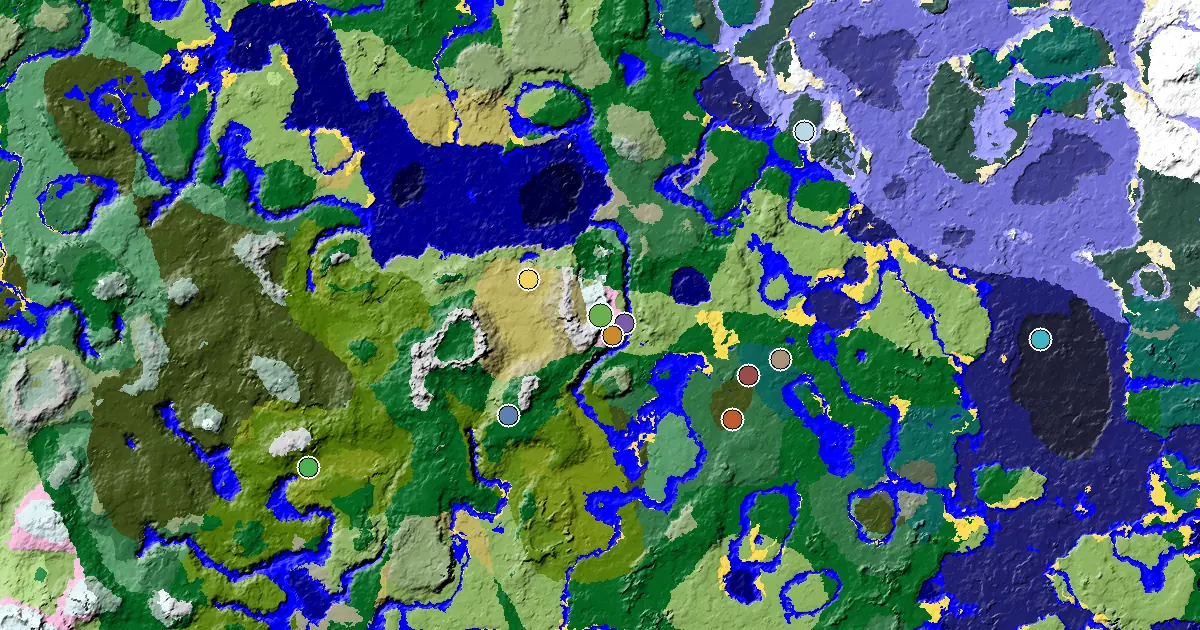 Frozen Peaks Spawn — a Trial Chamber by Spawn — biome and structure map