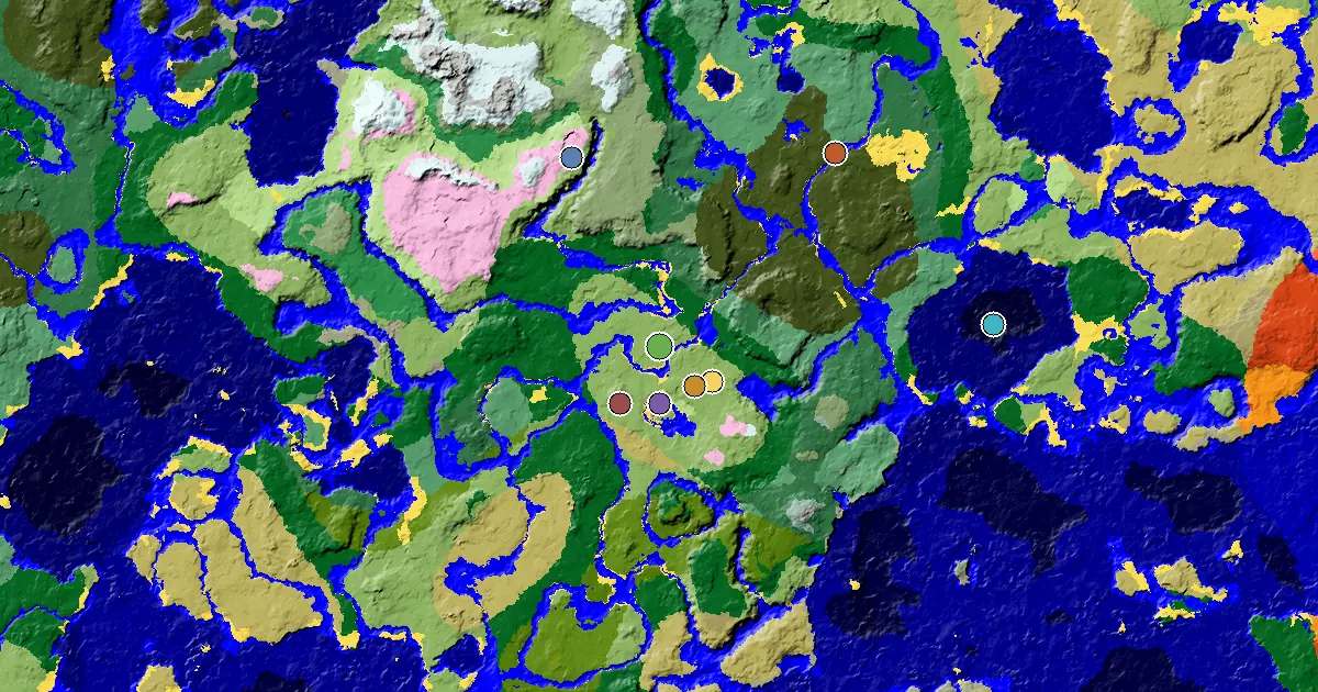 Plains Seed With a Mansion Within Reach — biome and structure map