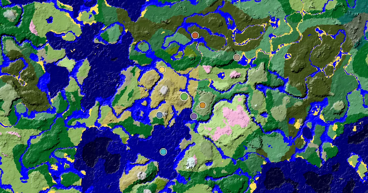 Minecraft Savanna Seed: a Mansion Within Reach — biome and structure map