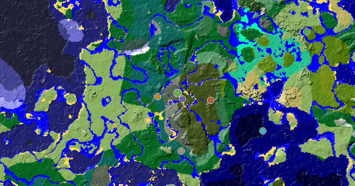 Dark Forest Spawn — a Woodland Mansion Nearby — biome and structure map