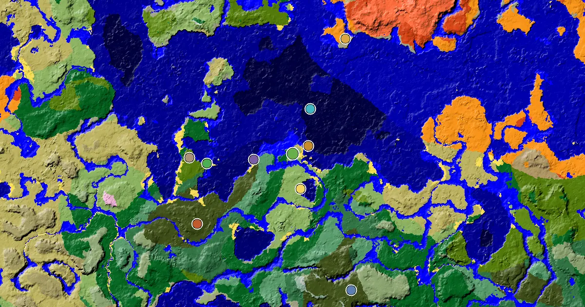 Plains Seed With a Trial Chamber by Spawn — biome and structure map