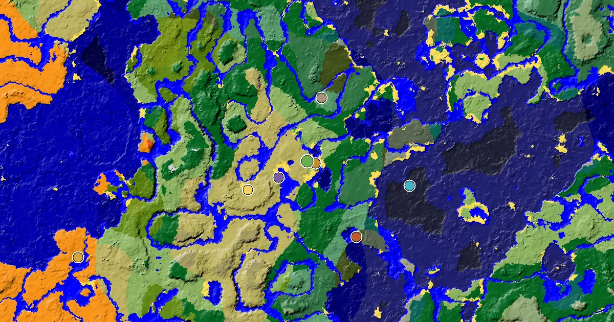 Plains Seed With a Trial Chamber by Spawn — biome and structure map