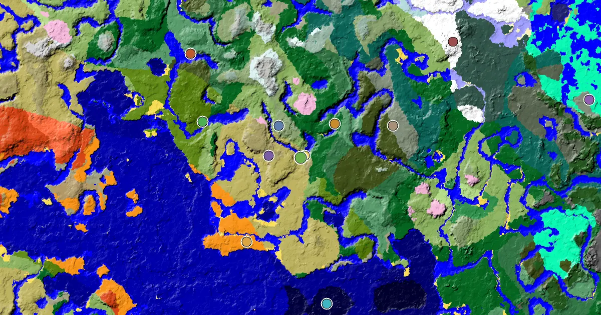Minecraft Savanna Seed: a Village at Spawn — biome and structure map