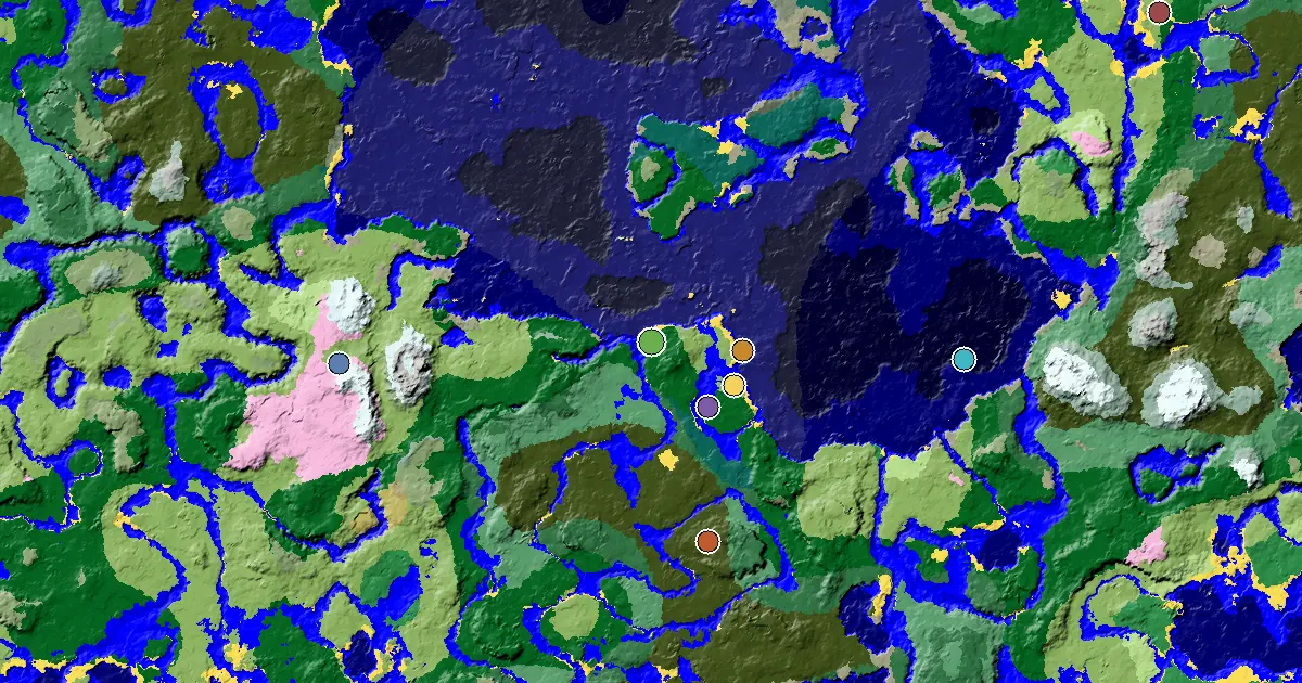 Forest Spawn — a Mansion Within Reach — biome and structure map