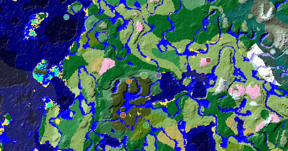 Minecraft Lush Caves Seed: a Mansion Within Reach — biome and structure map