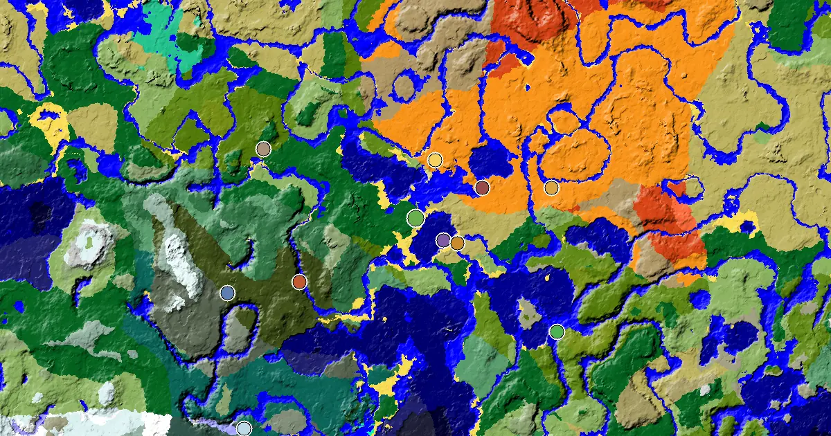 Minecraft Forest Seed: a Mansion Within Reach — biome and structure map