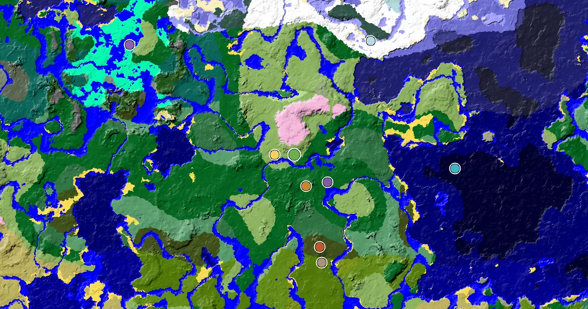 Minecraft Plains Seed: a Village Beside Spawn — biome and structure map