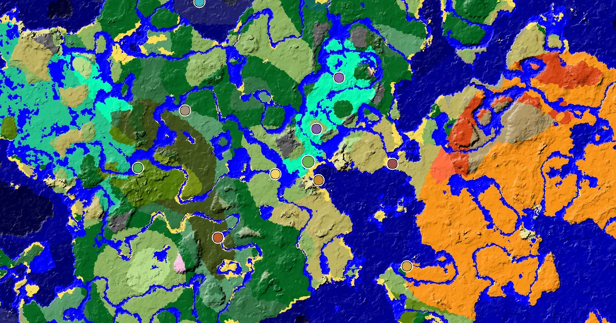 Swamp Seed With a Mansion Within Reach — biome and structure map