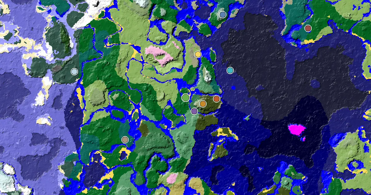 Forest Spawn — a Woodland Mansion Nearby — biome and structure map