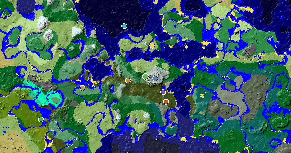 Forest Spawn — an Ancient City Under Spawn — biome and structure map