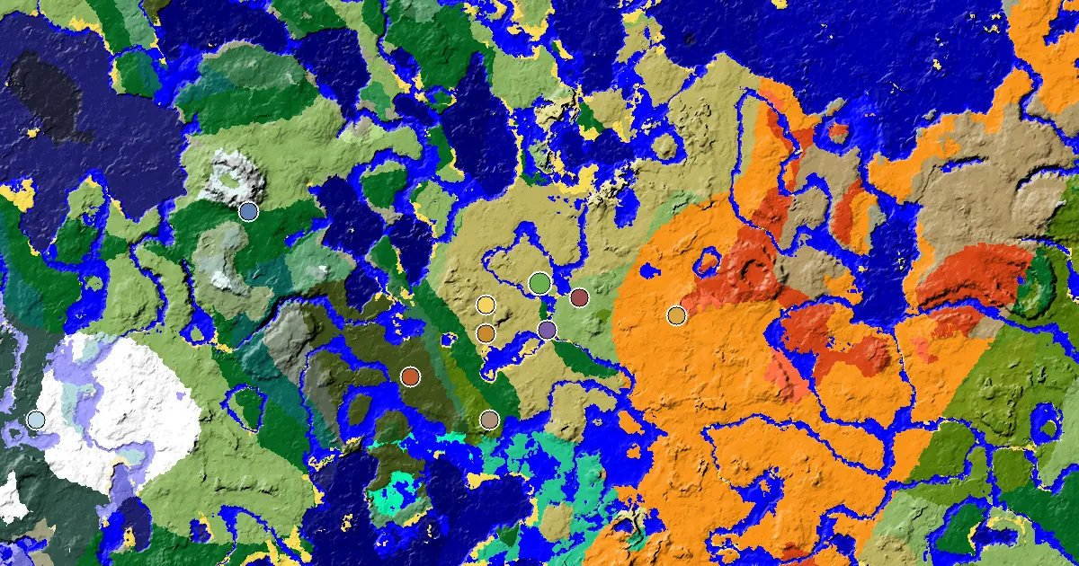 Savanna Seed With a Mansion Within Reach — biome and structure map