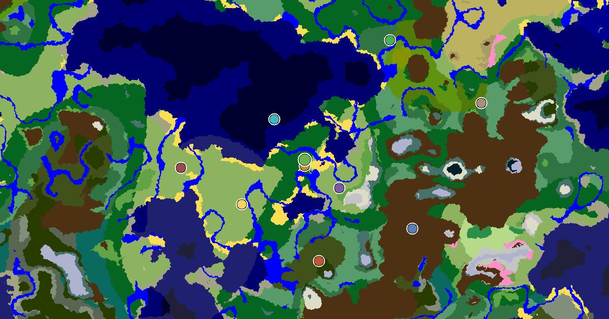 Minecraft Forest Seed: a Trial Chamber by Spawn — biome and structure map