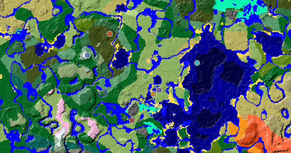 Plains Seed With a Mansion Within Reach — biome and structure map
