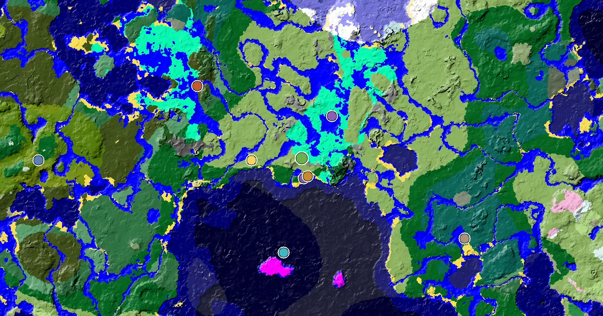 Plains Seed With a Mansion Within Reach — biome and structure map