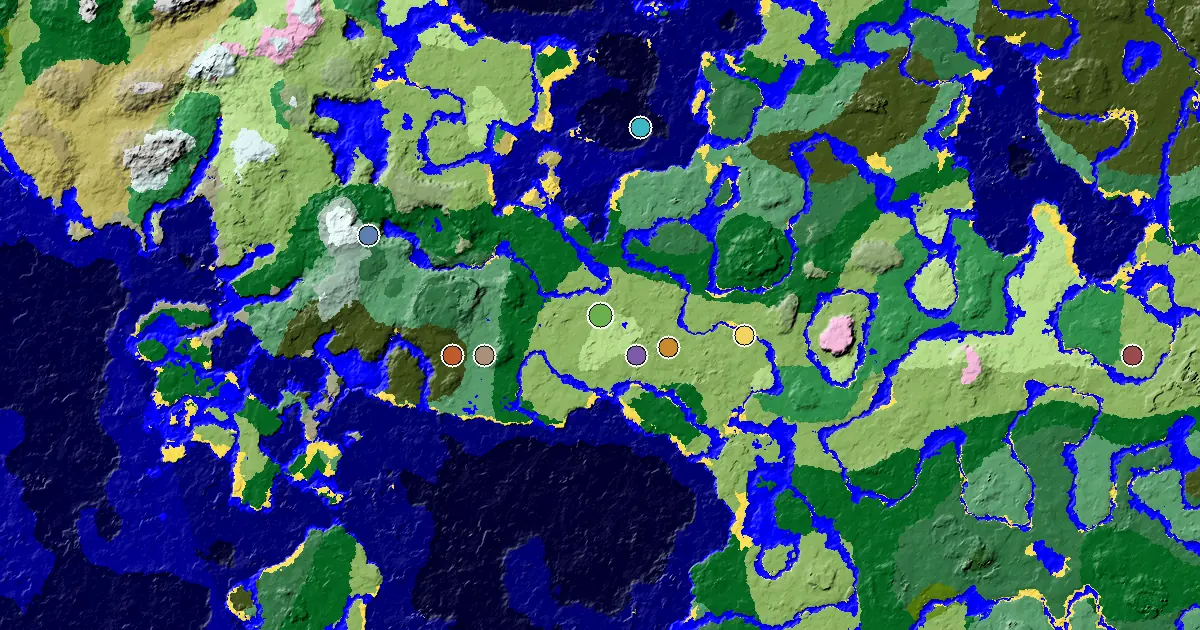Minecraft Plains Seed: a Mansion Within Reach — biome and structure map