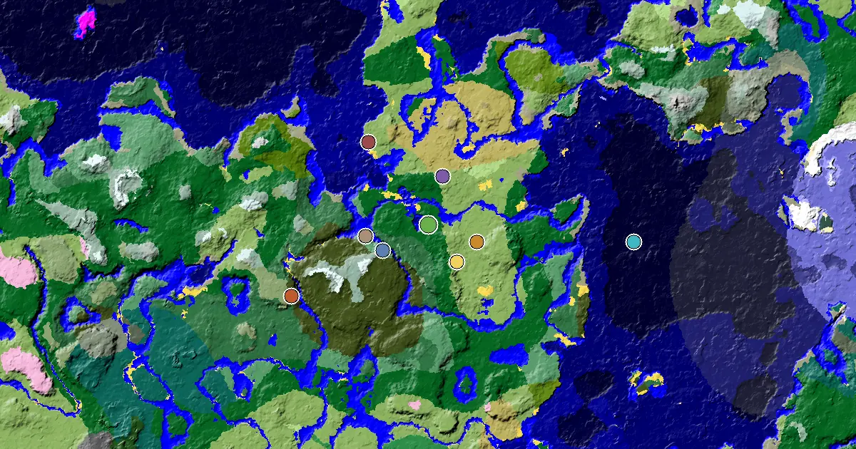 Minecraft Forest Seed: an Ancient City Under Spawn — biome and structure map