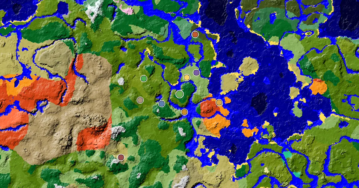 Jungle Seed With an Ancient City Under Spawn — biome and structure map