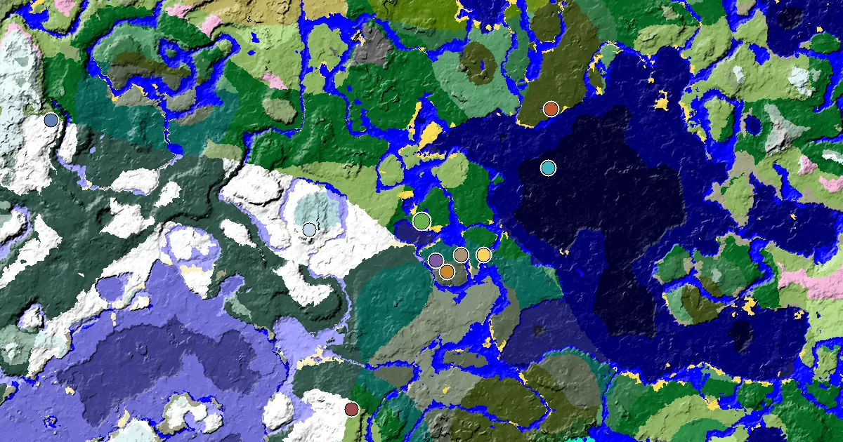 Minecraft Forest Seed: a Mansion Within Reach — biome and structure map