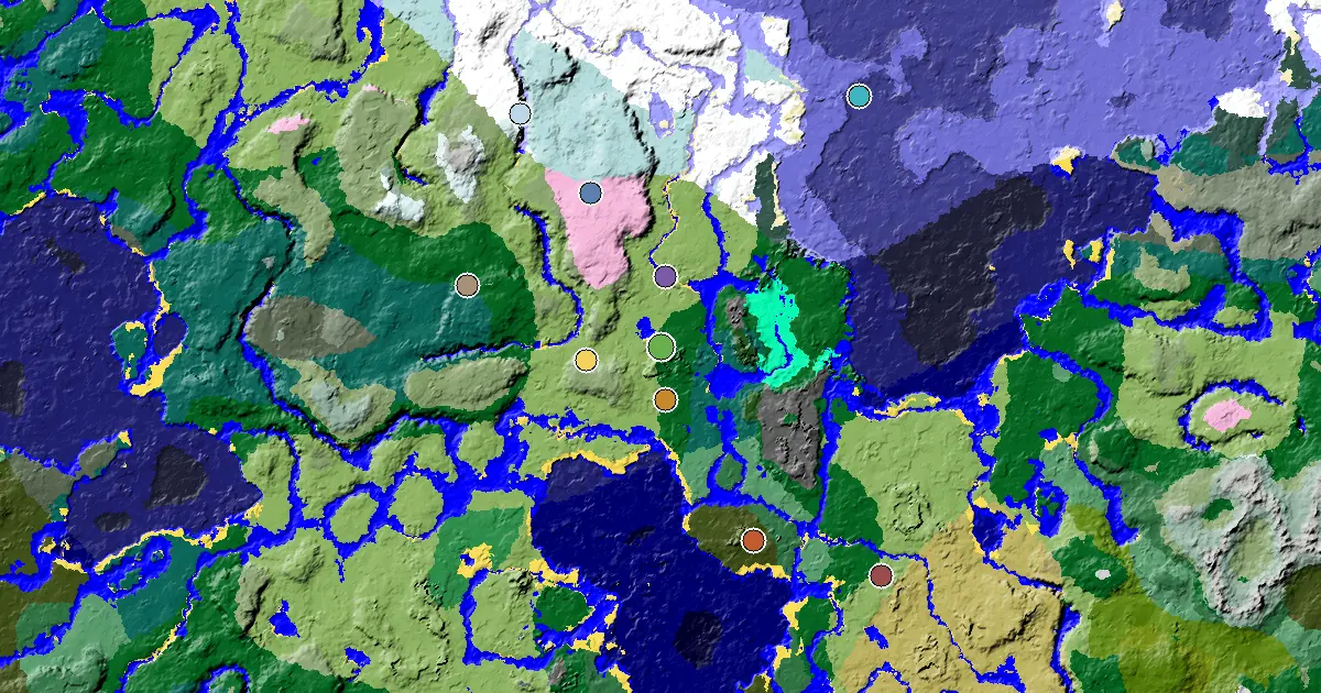 Forest Spawn — a Mansion Within Reach — biome and structure map