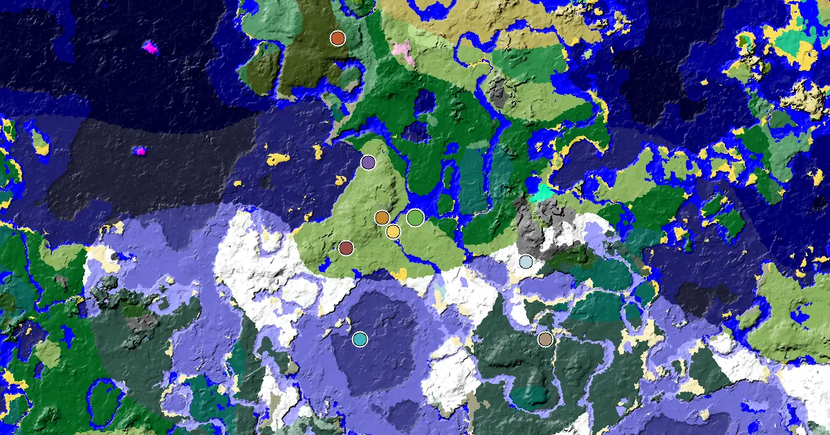 Minecraft Plains Seed: a Village Beside Spawn — biome and structure map