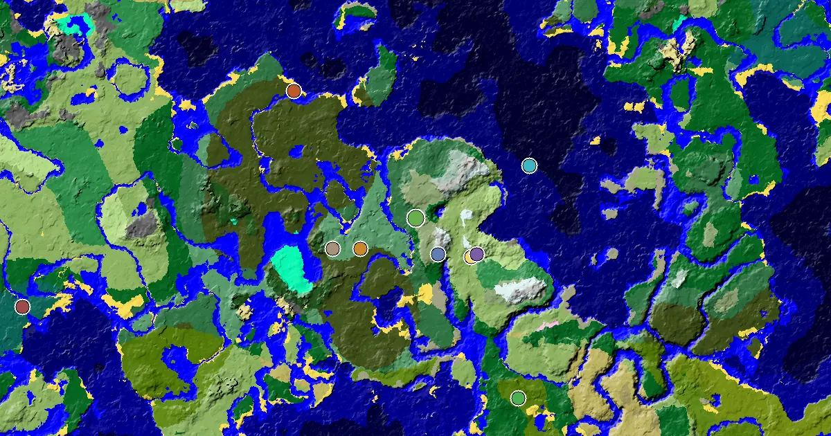 Minecraft Meadow Seed: an Ancient City Under Spawn — biome and structure map