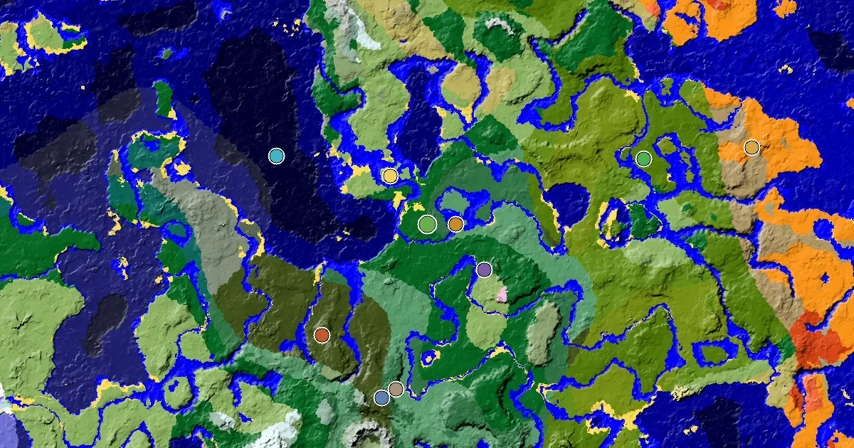 Forest Seed With a Mansion Within Reach — biome and structure map