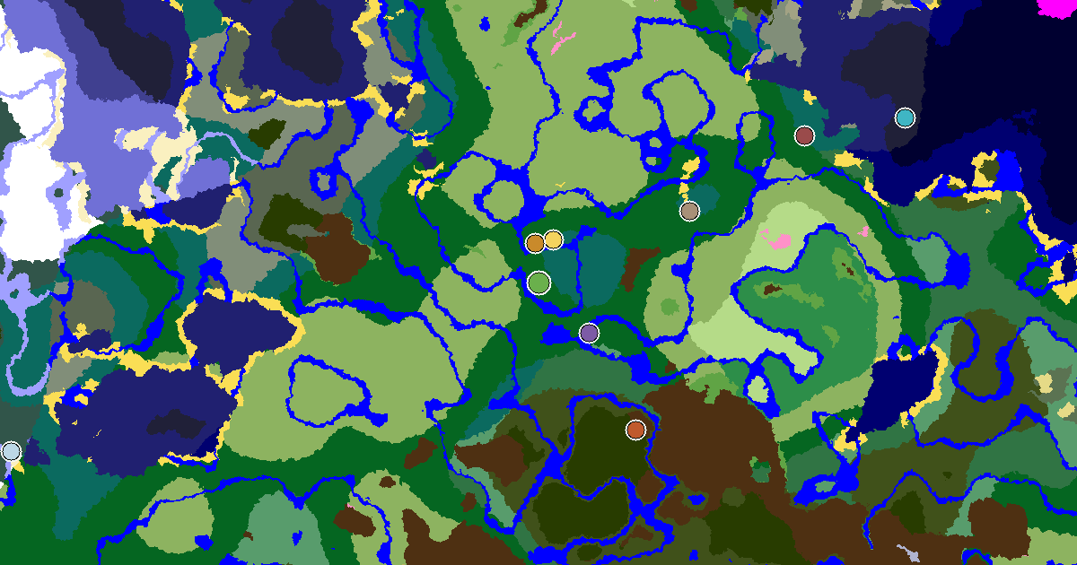 a Mansion Within Reach Near a Forest Spawn — biome and structure map