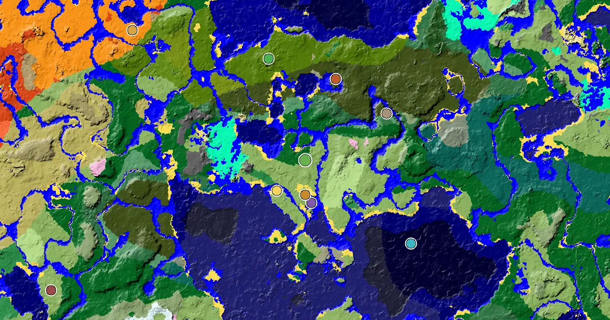 Minecraft Forest Seed: a Mansion Within Reach — biome and structure map