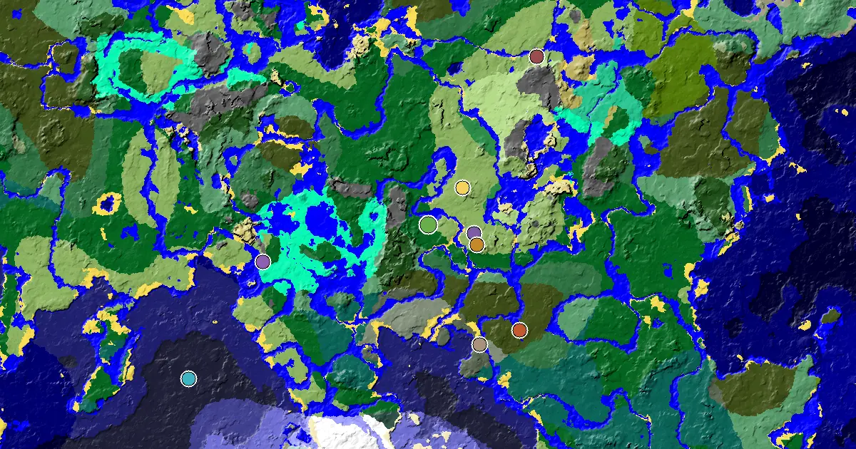 Forest Seed With a Mansion Within Reach — biome and structure map