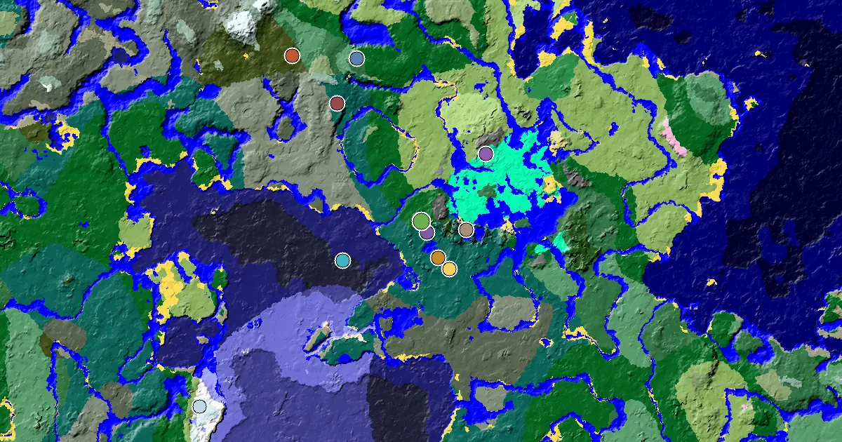 a Mansion Within Reach Near a Forest Spawn — biome and structure map
