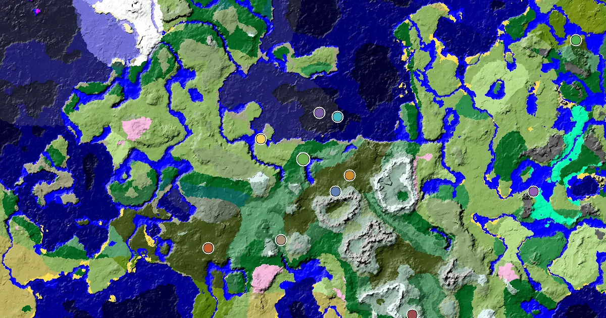 Forest Spawn — an Ancient City Under Spawn — biome and structure map