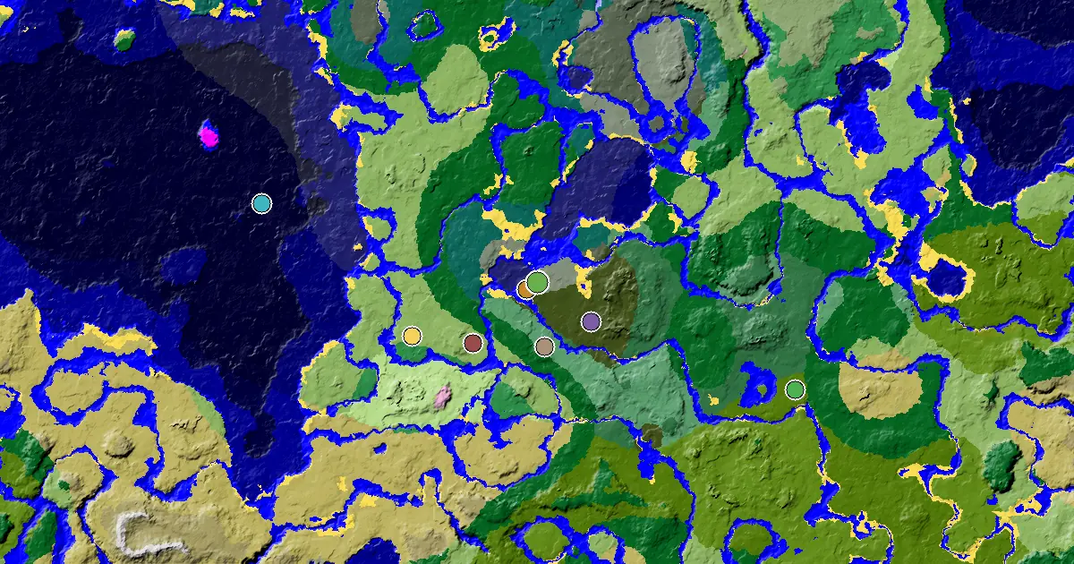 a Woodland Mansion Nearby Near a Beach Spawn — biome and structure map