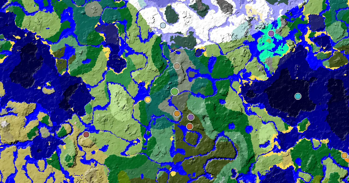Minecraft Old Growth Spruce Taiga Seed: a Mansion Within Reach — biome and structure map