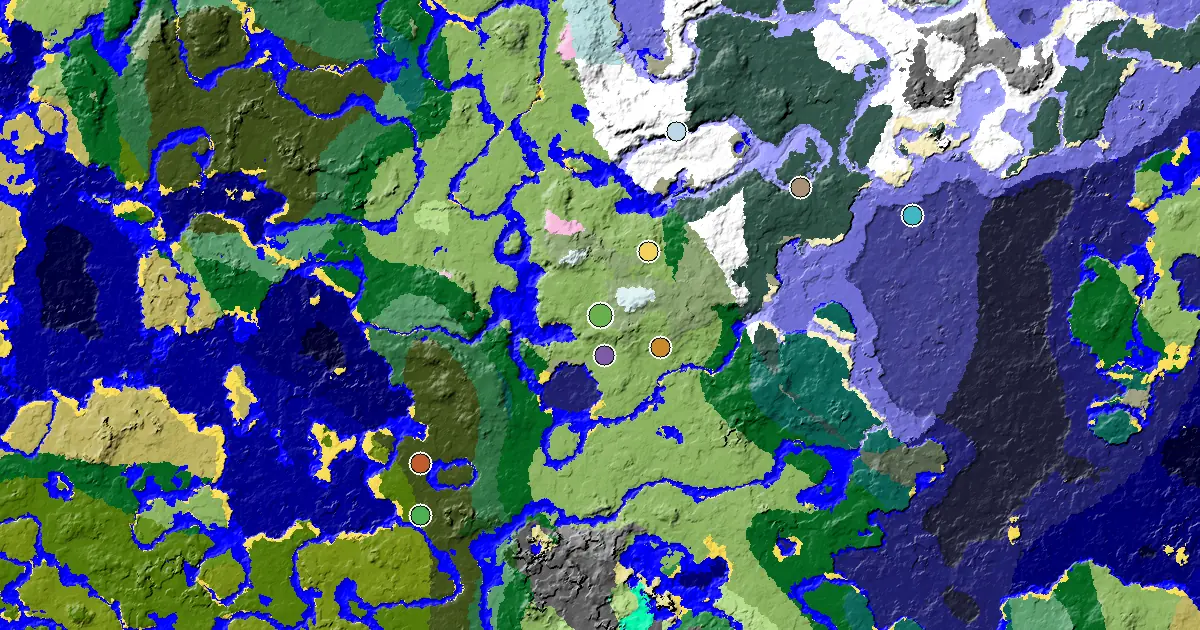 Plains Seed With a Mansion Within Reach — biome and structure map