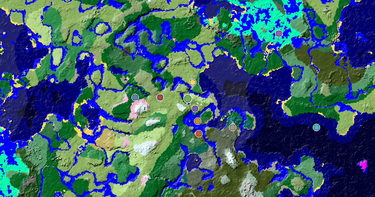 Plains Seed With a Woodland Mansion Nearby — biome and structure map