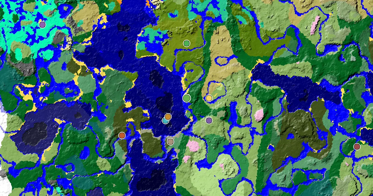 Jungle Seed With a Mansion Within Reach — biome and structure map