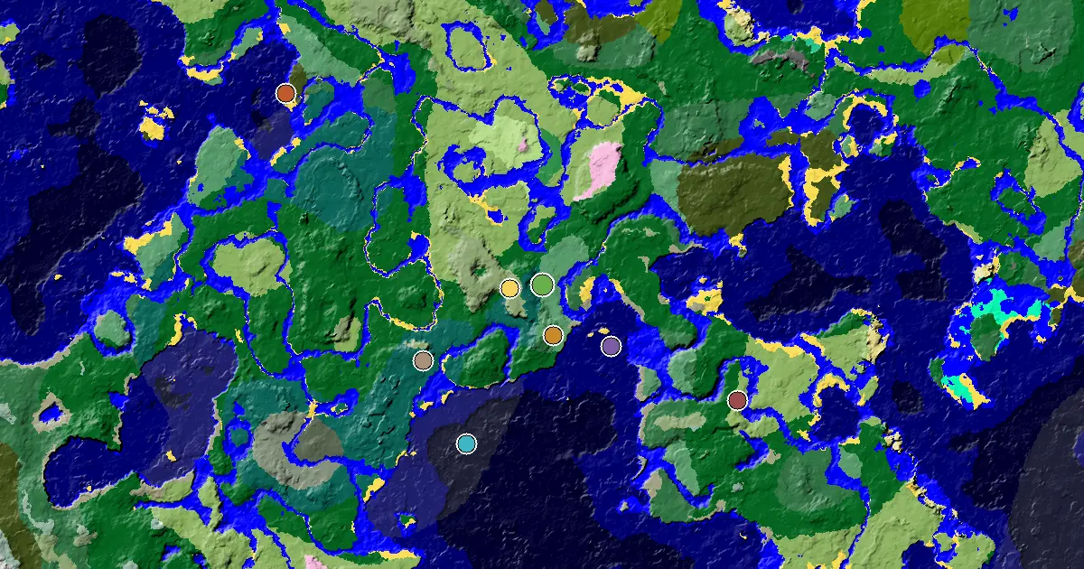 Old Growth Birch Forest Spawn — a Village Beside Spawn — biome and structure map