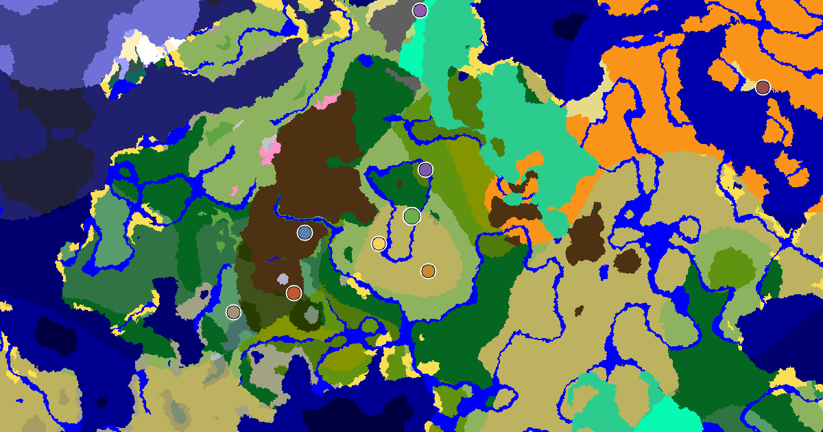 Minecraft Savanna Seed: a Mansion Within Reach — biome and structure map