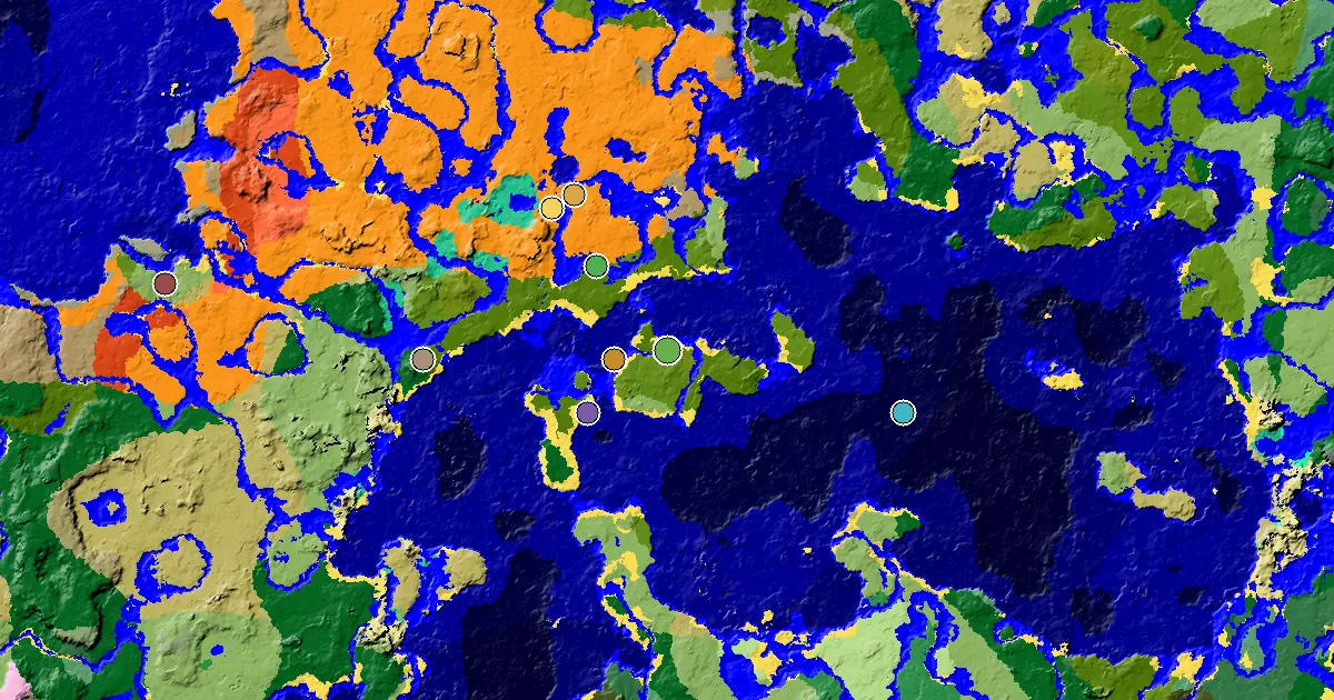 Great Structures Nearby Near a Bamboo Jungle Spawn — biome and structure map