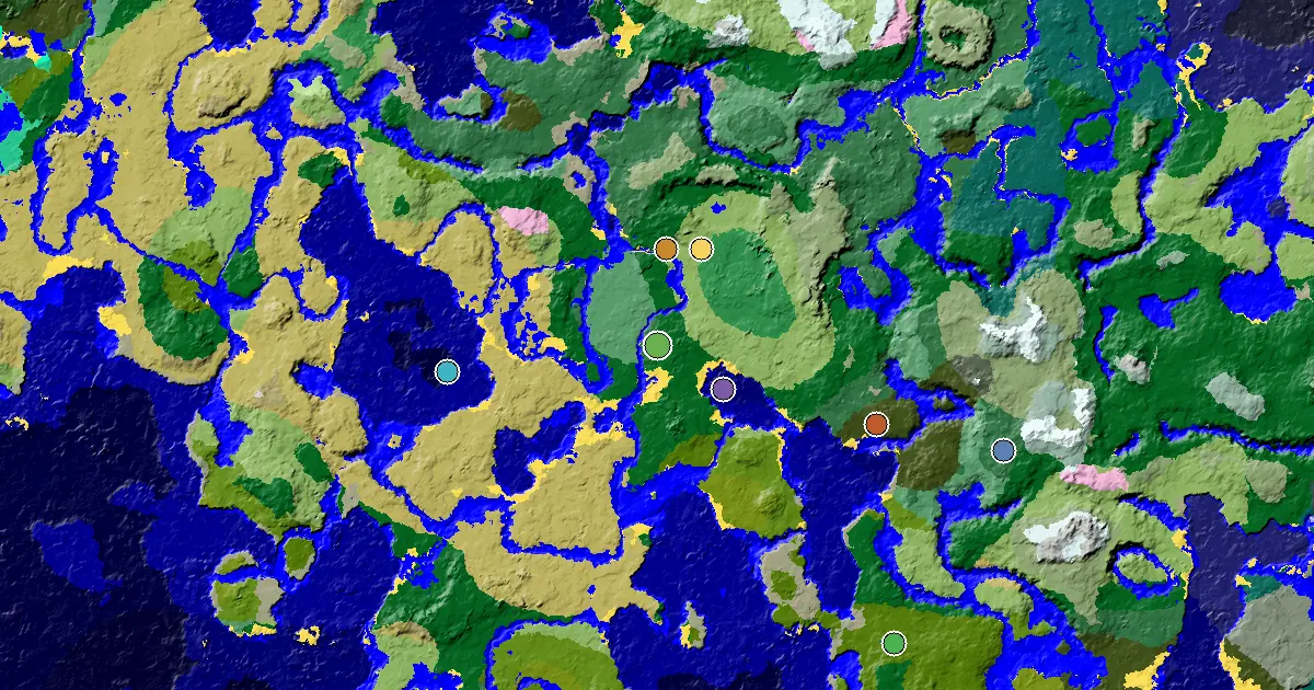 a Mansion Within Reach Near a Forest Spawn — biome and structure map