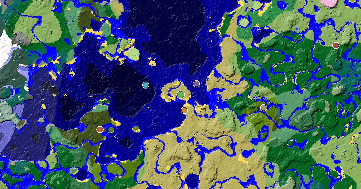 Minecraft Savanna Seed: a Mansion Within Reach — biome and structure map