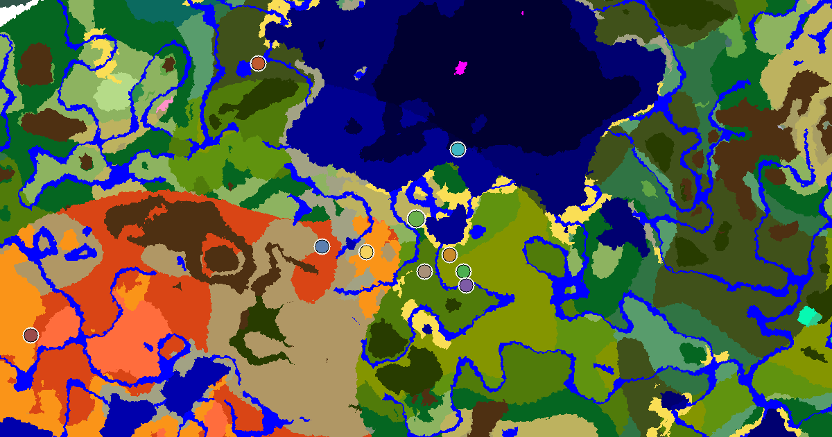 a Village Close to Spawn Near a Savanna Spawn — biome and structure map