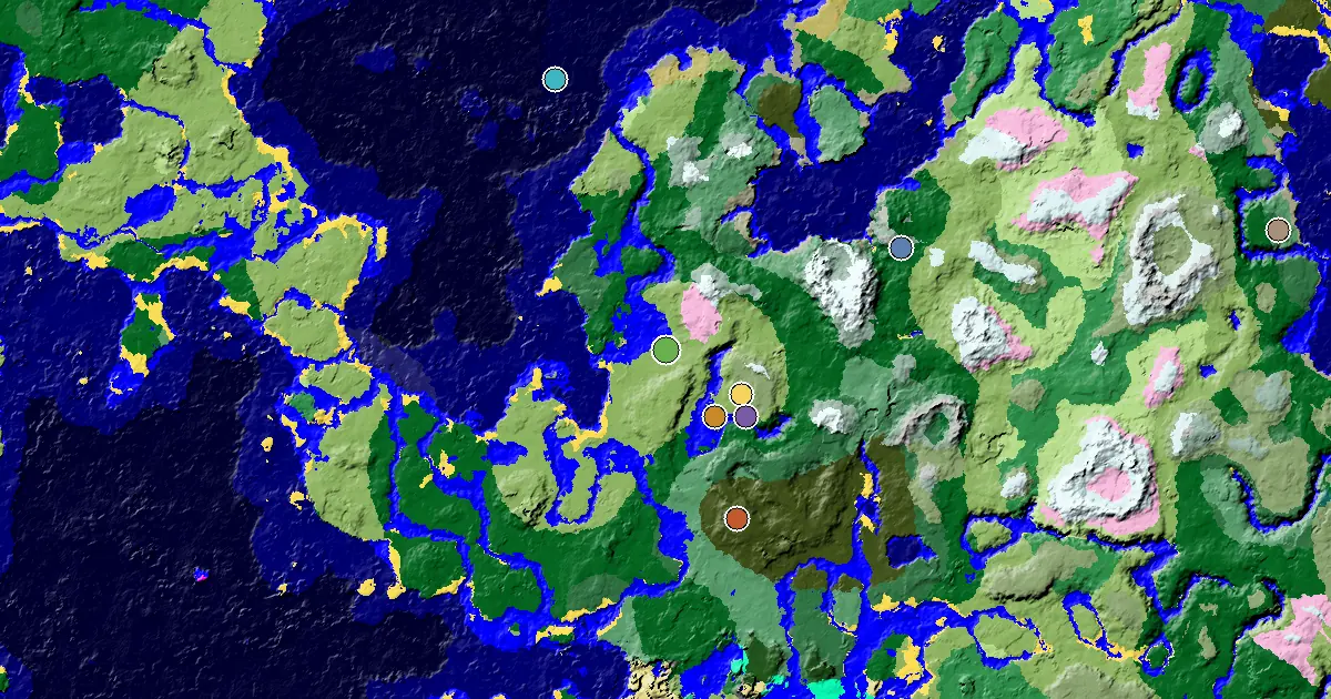 Plains Seed With a Mansion Within Reach — biome and structure map