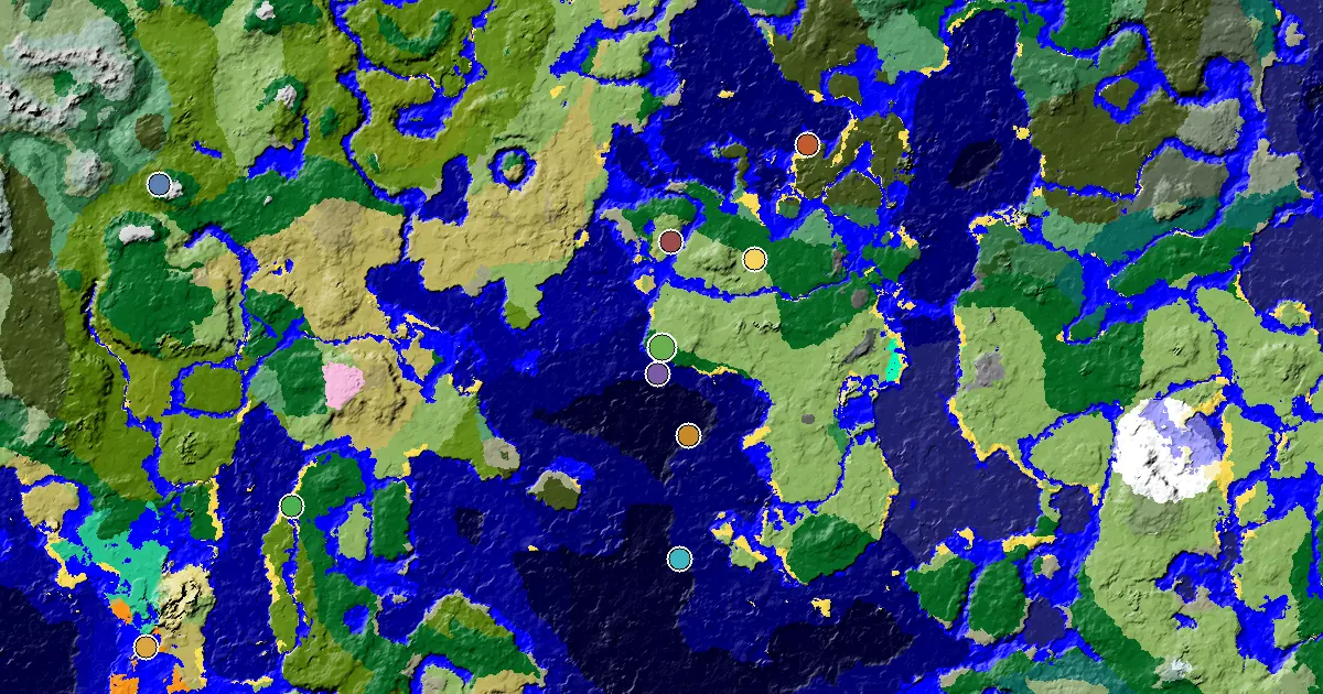 Forest Spawn — a Mansion Within Reach — biome and structure map